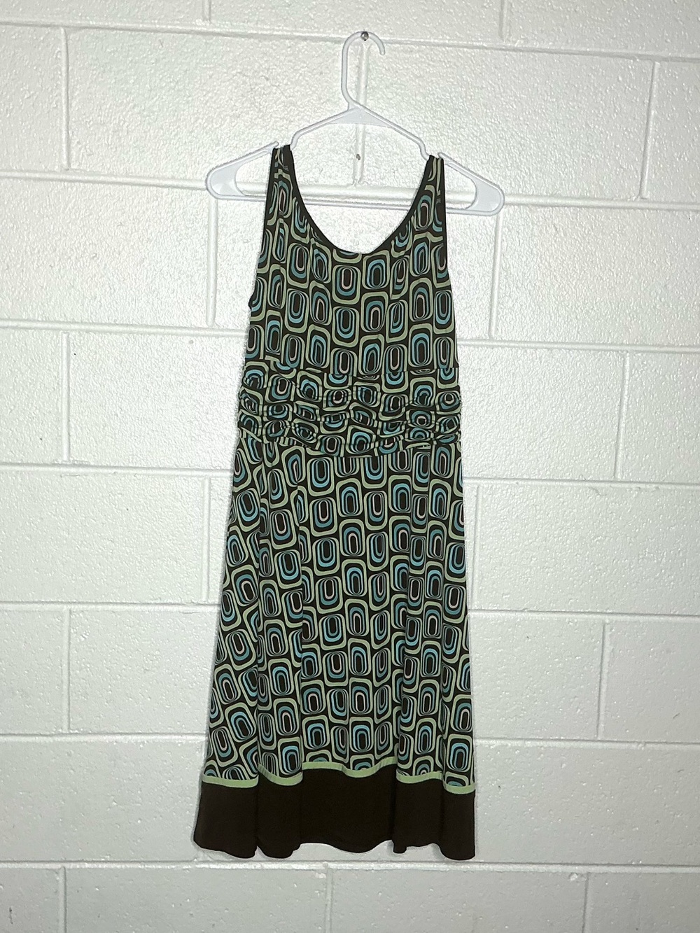 < Vintage Studio I Retro Geometric Pattern Midi Dress Size 10 > - Picture 4 of 4